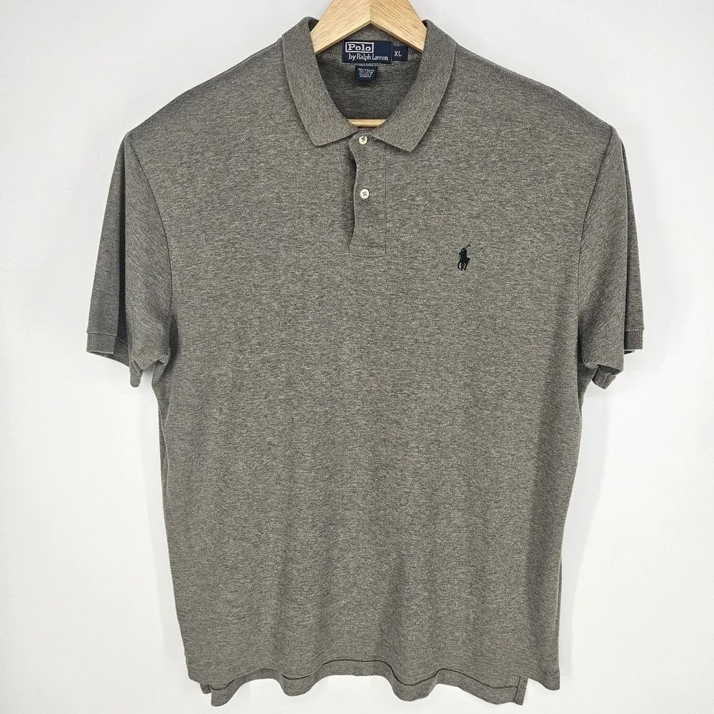 Polo Ralph Lauren‎ Mens XL Green Stretch Polo Shirt Preppy Short SLeeve Casual